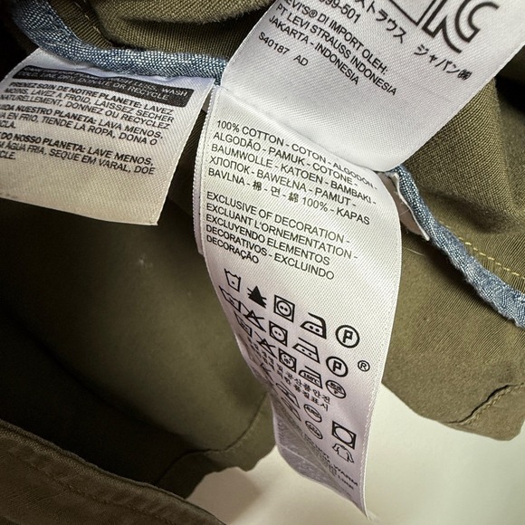 Levi Strauss & Co. Women's Olive Green Canvas Military Style Utility Jacket Sz S - Picture 6 of 11